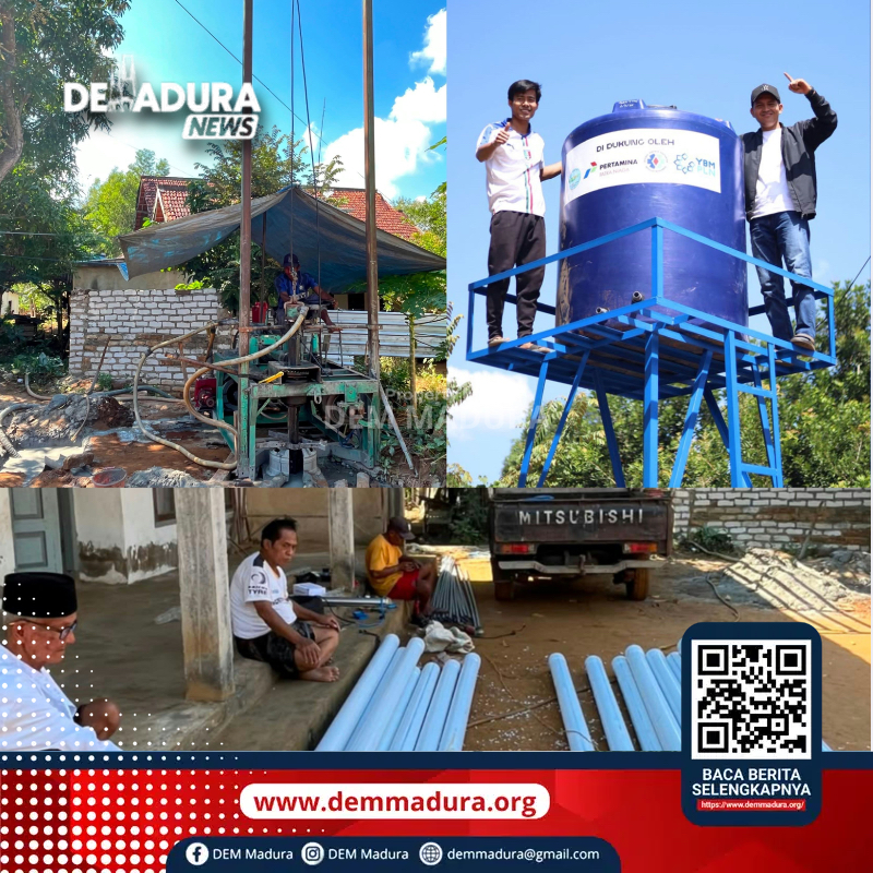 Peringati HUT ke-81 RI, Dewan Energi Mahasiswa Madura (DEM Madura) Hadirkan Abdi Desa untuk Warga Desa Krisis Air.