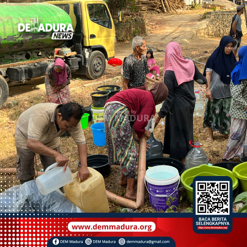 DEM Madura Distribusikan 50.000 Liter Air Bersih di Tengah Krisis Kekeringan